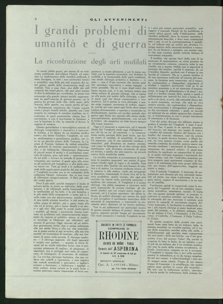 Gli avvenimenti : giornale settimanale illustrato di otto pagine a colori e in gran formato